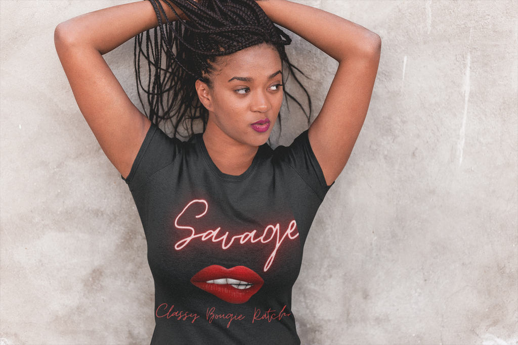 Women's V-Neck T-Shirt - Savage