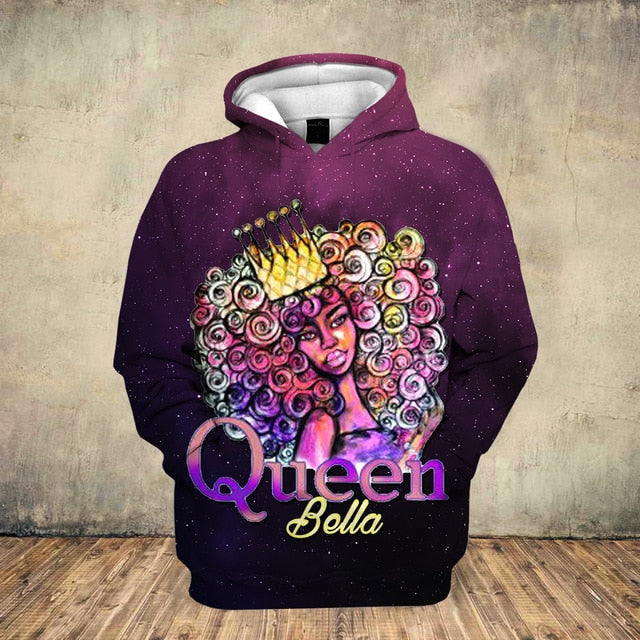 Fashion 3D Black Girl Art Hoodie