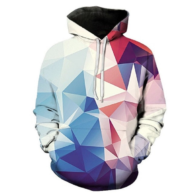 3D Color Block Sweatshirt for Men