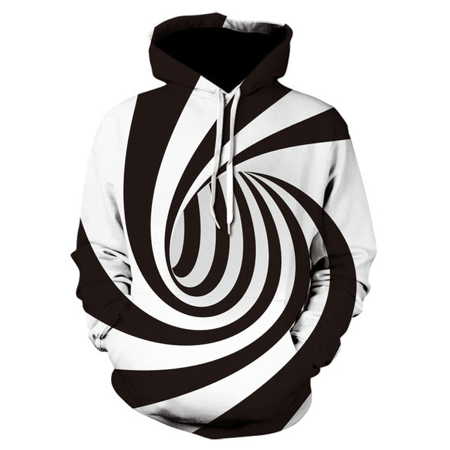 Men's 3D Psychedelic Vortex Pullover Hoodie