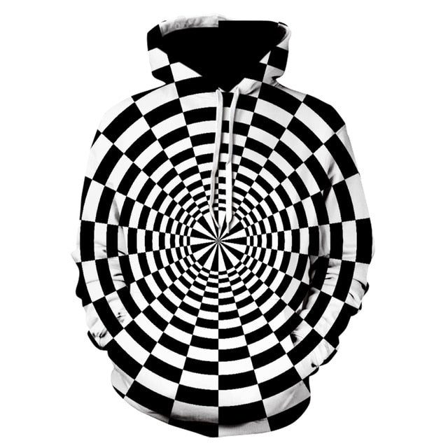 Men's 3D Psychedelic Vortex Pullover Hoodie