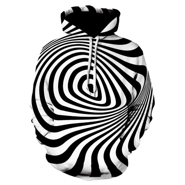 Men's 3D Psychedelic Vortex Pullover Hoodie