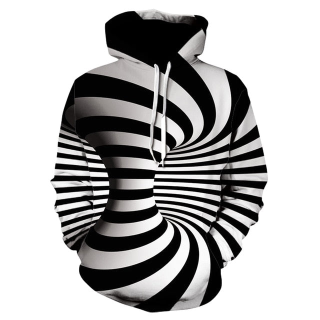 Men's 3D Psychedelic Vortex Pullover Hoodie