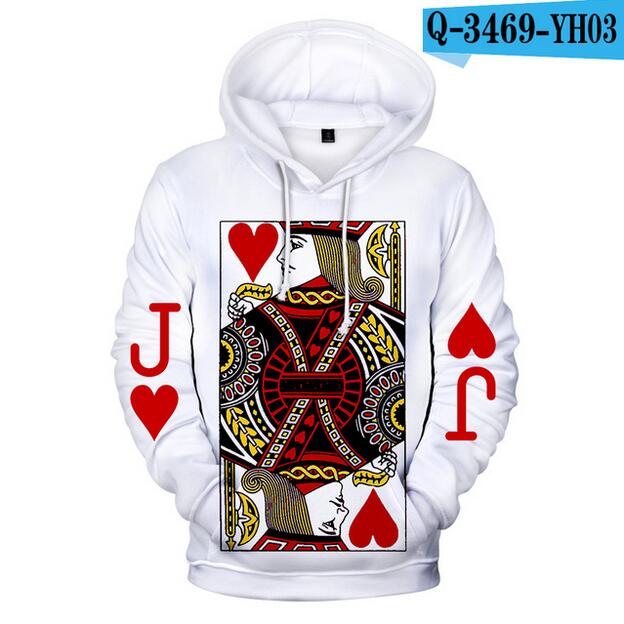 3D Poker Men's Hoodies