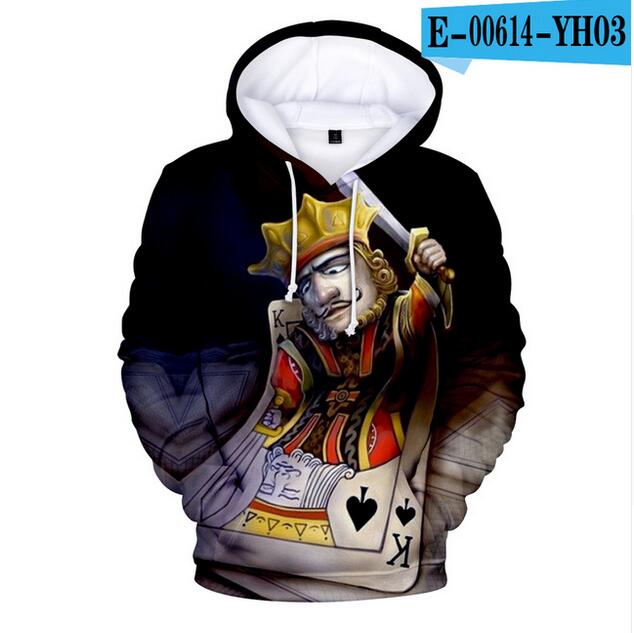 3D Poker Men's Hoodies