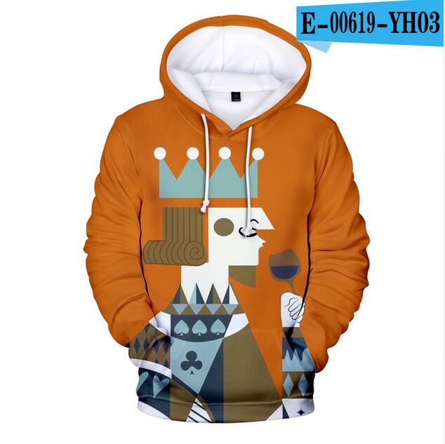 3D Poker Men's Hoodies