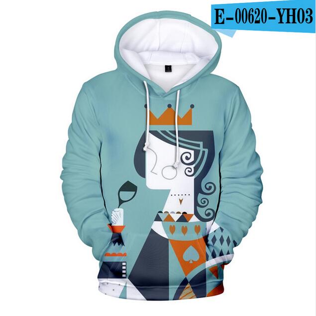 3D Poker Men's Hoodies