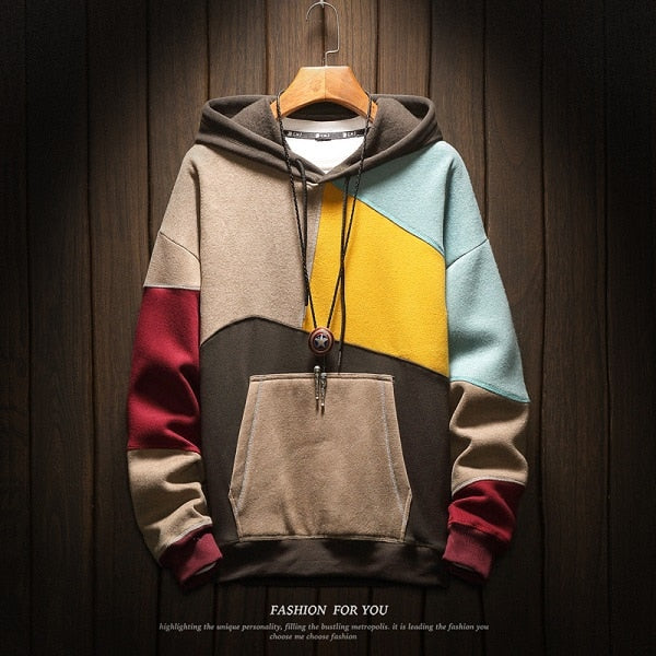 Men's Pullover Color Blocked Quality Sweatshirt