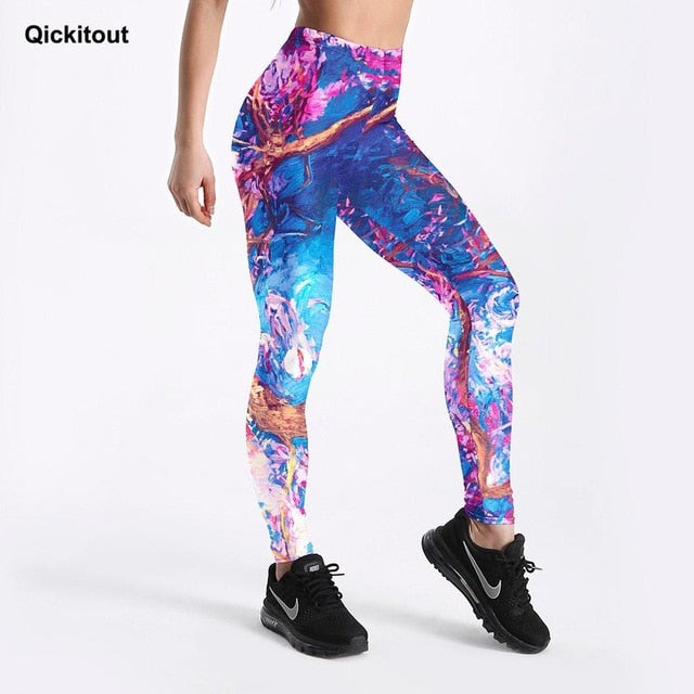 High Waist Geometric Pattern Breathable Sports Leggings