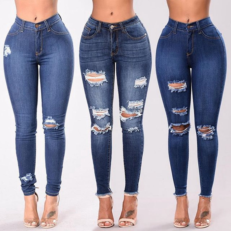 High Waist Push up Denim jeans Women Slim Fit