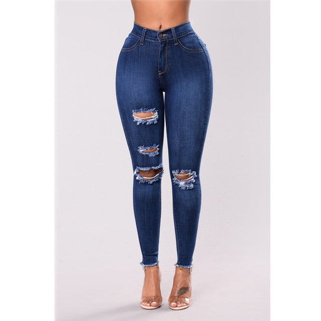 High Waist Push up Denim jeans Women Slim Fit