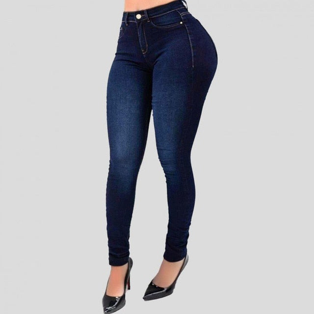 Women High Waist Jeans Pants Skinny Denim