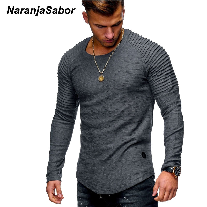 Men's Cotton Hoodie Long Sleeve Casual Slim Shirt