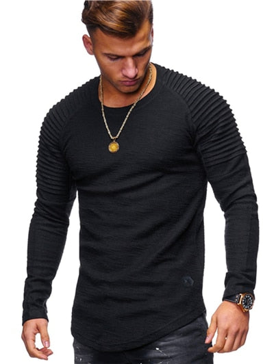 Men's Cotton Hoodie Long Sleeve Casual Slim Shirt