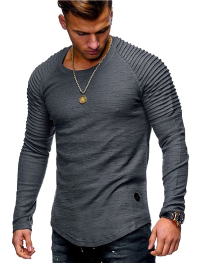 Men's Cotton Hoodie Long Sleeve Casual Slim Shirt