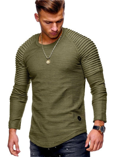 Men's Cotton Hoodie Long Sleeve Casual Slim Shirt