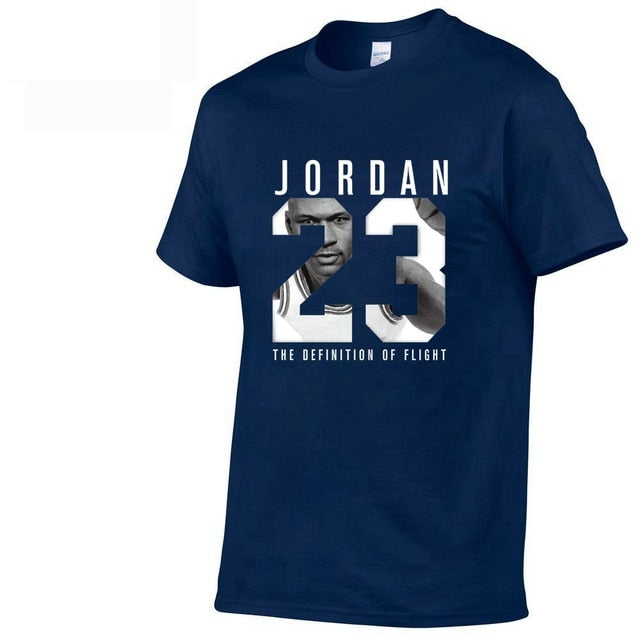 Jordan 23 Print Men Swag T-Shirt Top Quality Cotton Short Sleeve