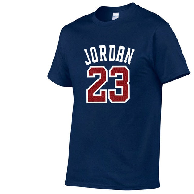 Jordan 23 Print Men Swag T-Shirt Top Quality Cotton Short Sleeve