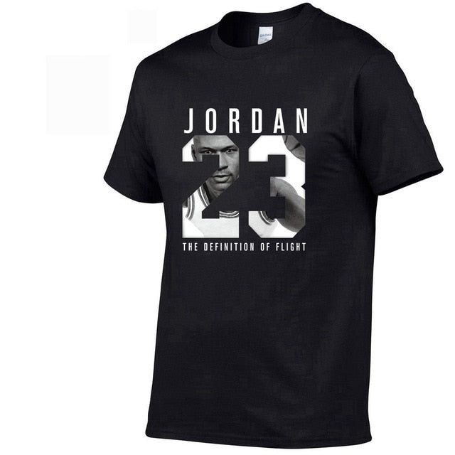 Jordan 23 Print Men Swag T-Shirt Top Quality Cotton Short Sleeve