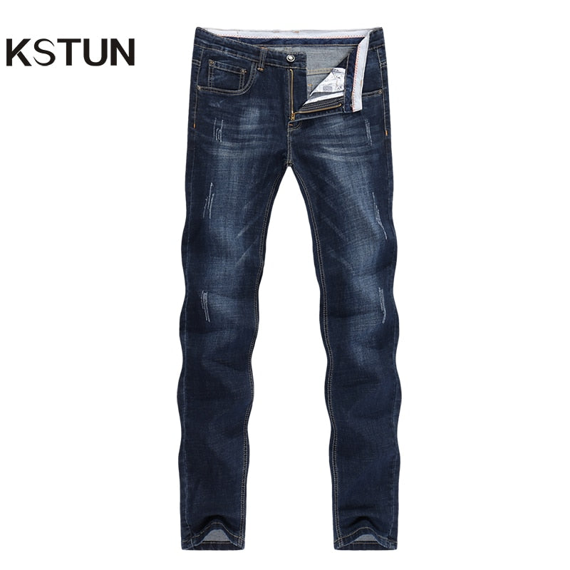 Men's Denim Jean's Slim Straight Dark Blue