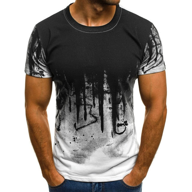 Men Camouflage Printed T Shirt