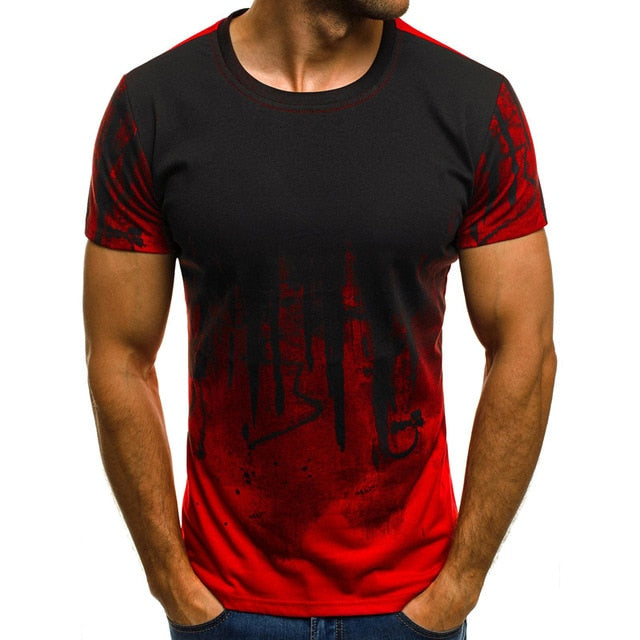 Men Camouflage Printed T Shirt