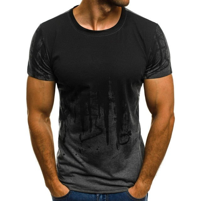 Men Camouflage Printed T Shirt