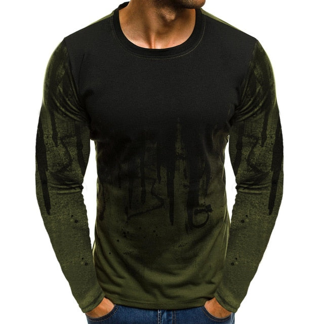 Men Camouflage Printed T Shirt