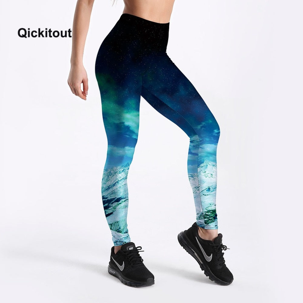 Hot Fashion Women Leggings Digital Print Ice and Snow Fitness Sexy LEGGING