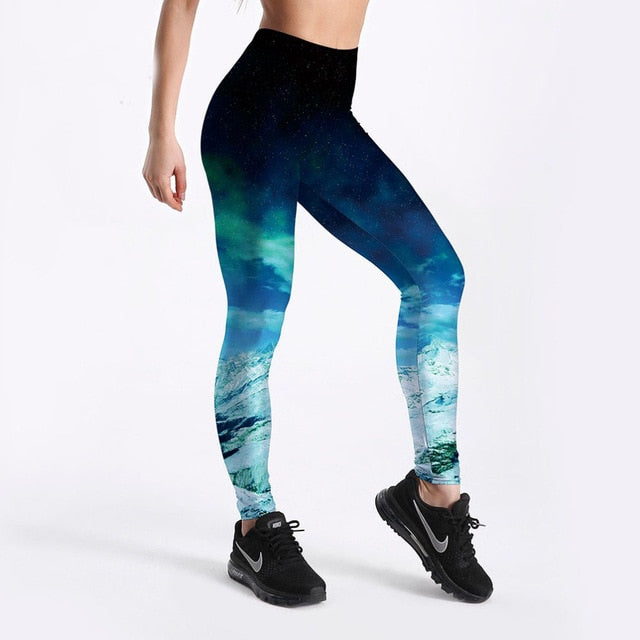 Hot Fashion Women Leggings Digital Print Ice and Snow Fitness Sexy LEGGING