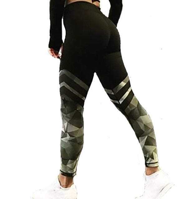 Women Leggings Slim High Waist Elasticity Fitness Legging Printed Breathable