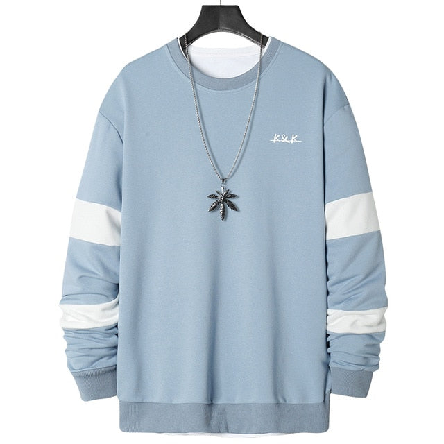 Men's Side Stripe Comfortable Embroidery Sweatshirt