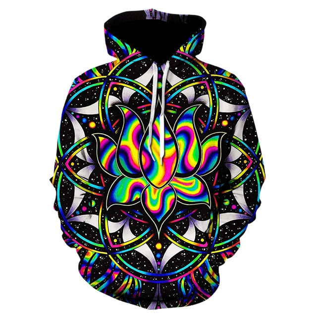 Men's 3D Psychedelic Vortex Pullover Hoodie