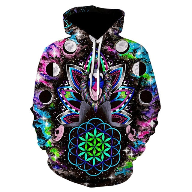 Men's 3D Psychedelic Vortex Pullover Hoodie