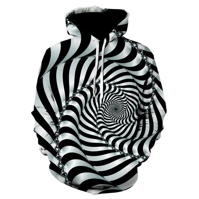 Men's 3D Psychedelic Vortex Pullover Hoodie