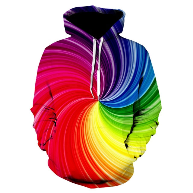 Men's 3D Psychedelic Vortex Pullover Hoodie