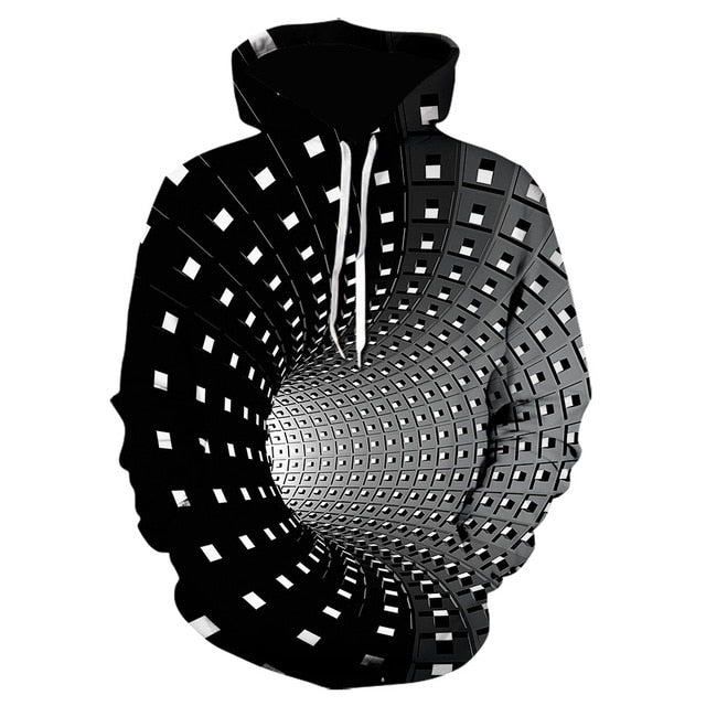 Men's 3D Psychedelic Vortex Pullover Hoodie