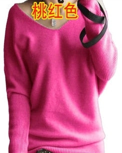 Women's Sexy V-Neck Cashmere Sweater