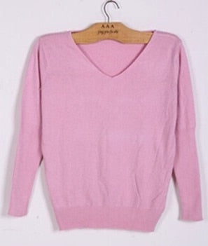 Women's Sexy V-Neck Cashmere Sweater