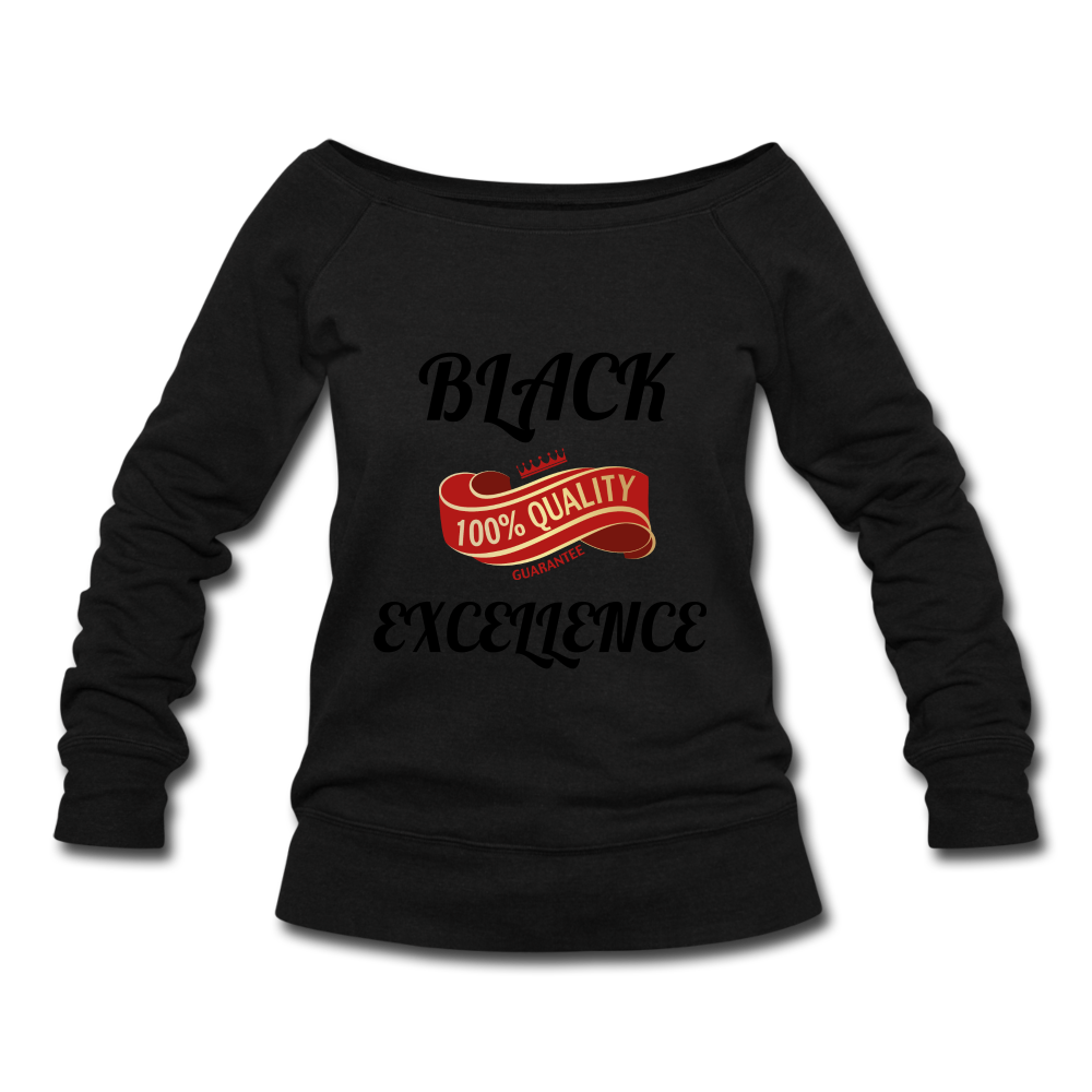 Women's Wideneck Sweatshirt Excellence Edition - black