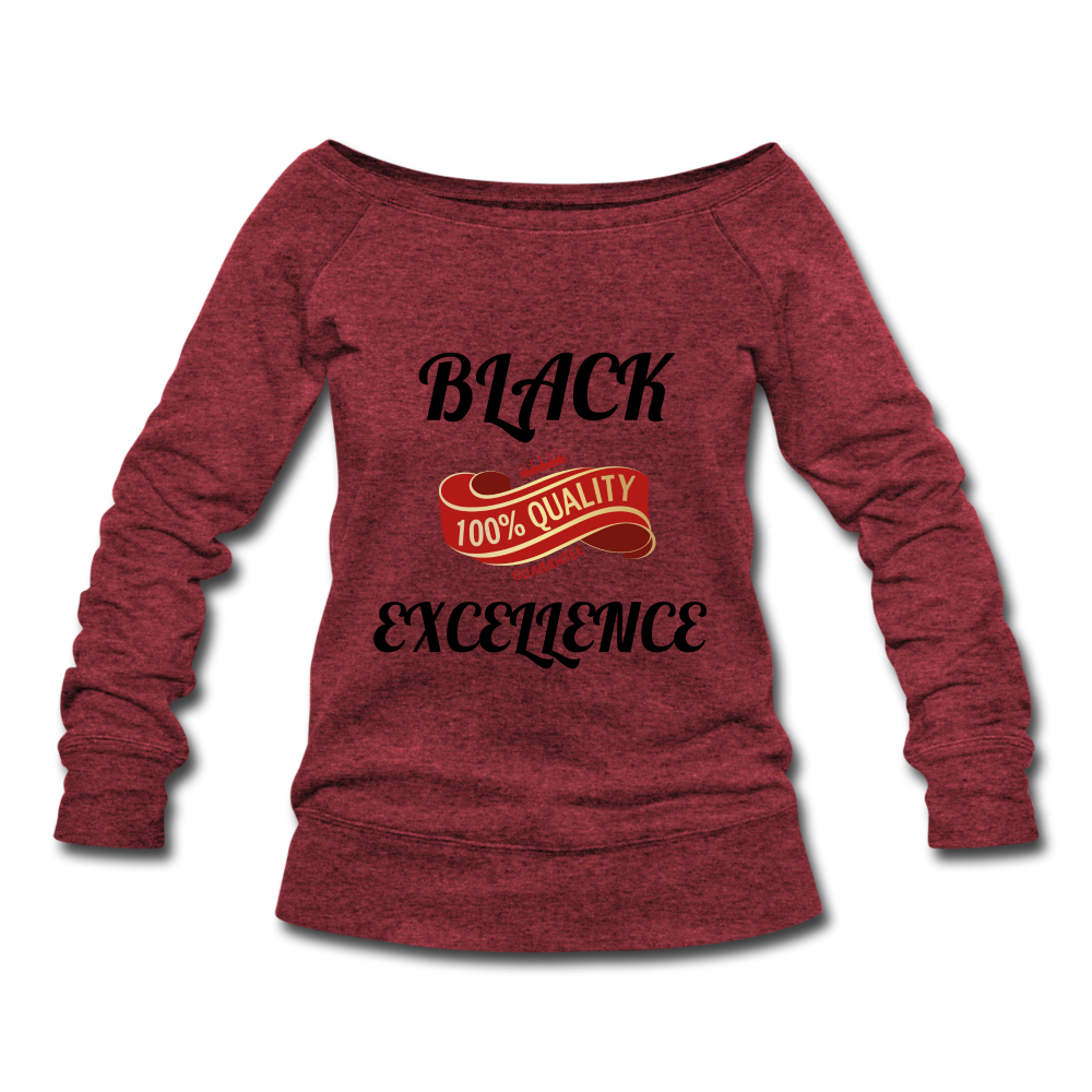 Women's Wideneck Sweatshirt Excellence Edition - cardinal triblend